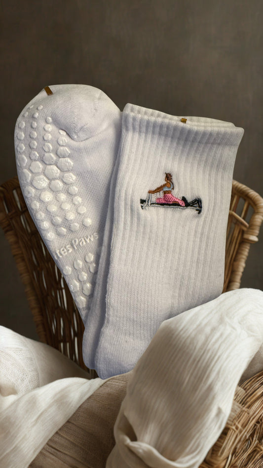 White Grip Socks