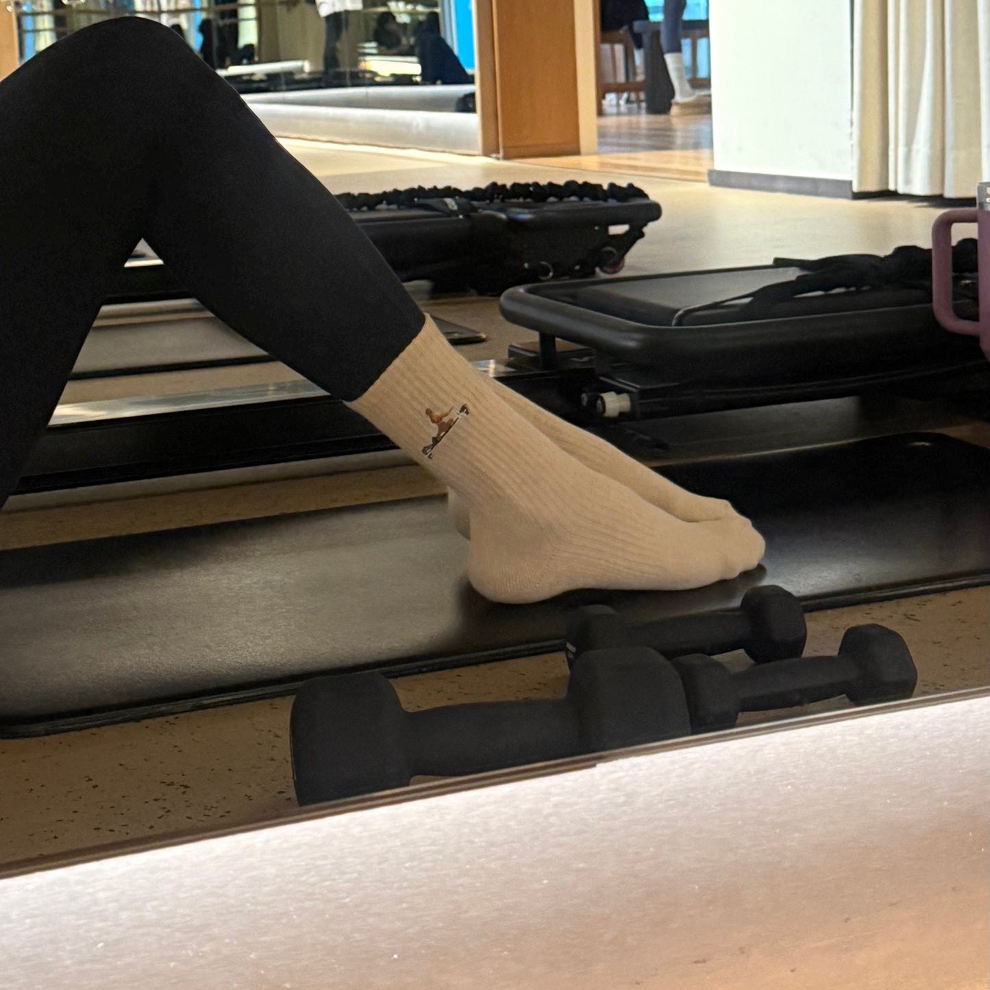 Beige Grip Socks